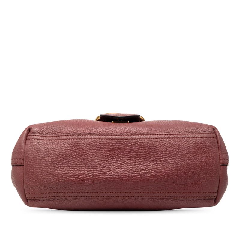 Gucci GG Marmont Crossbody Shoulder Bag Pink Red Leather — view 3
