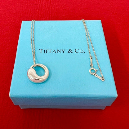 Tiffany & Co Vintage Eternal Circle Necklace 925 Sterling Silver Pendant