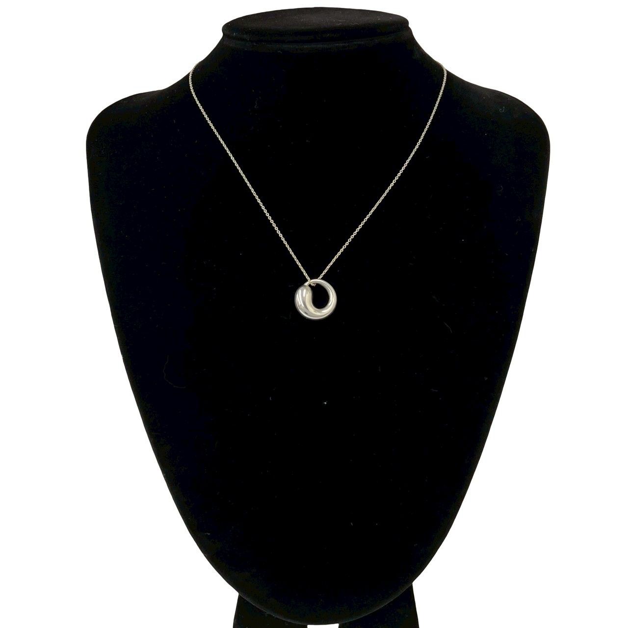 Tiffany & Co Vintage Eternal Circle Necklace 925 Sterling Silver Pendant — view 2