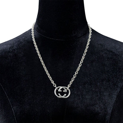 Gucci Interlocking G Necklace Silver — view 5