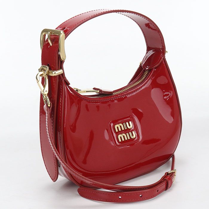 Miu Miu Hobo Handbag Patent Leather