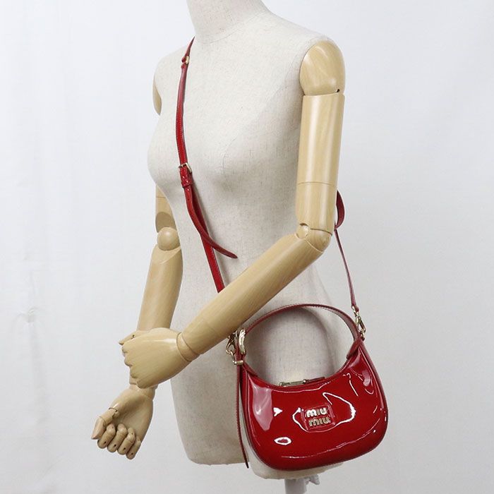 Miu Miu Hobo Handbag Patent Leather — view 8