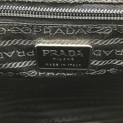 Prada Leather Kiss Lock Hand Bag Black — view 8