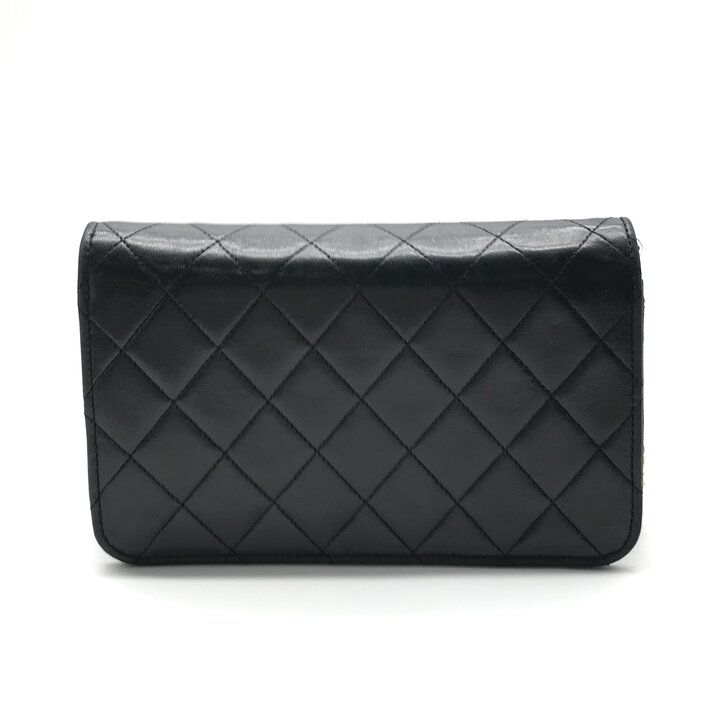 Chanel Mini Quilted CC Logo Chain Shoulder Bag Push Lock Lambskin — view 2