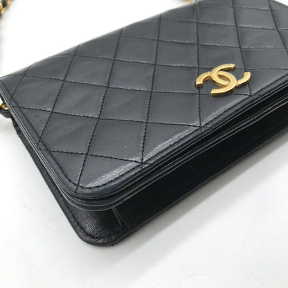 Chanel Mini Quilted CC Logo Chain Shoulder Bag Push Lock Lambskin — view 5