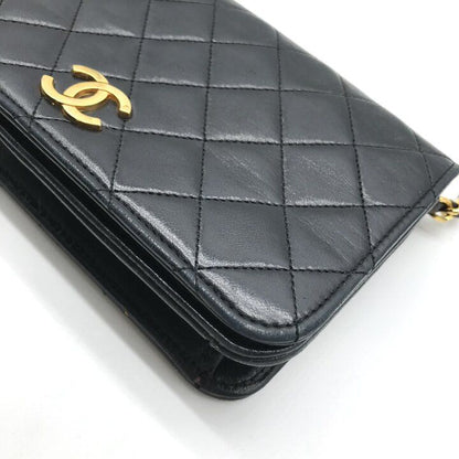 Chanel Mini Quilted CC Logo Chain Shoulder Bag Push Lock Lambskin — view 4
