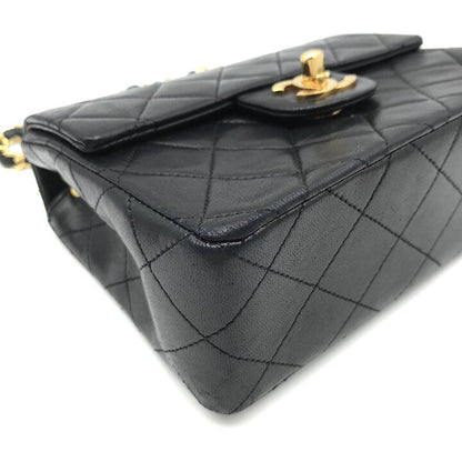 Chanel Mini Quilted Turnlock Lambskin Chain Shoulder Bag Black — view 5