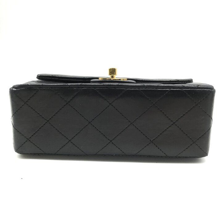 Chanel Mini Quilted Turnlock Lambskin Chain Shoulder Bag Black — view 4