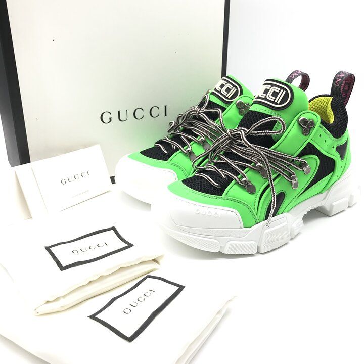 Gucci Flashtrek Fabric Sneakers Green Neon