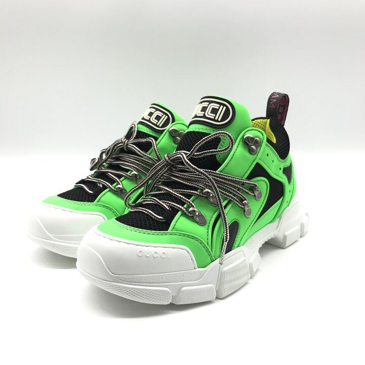 Gucci Flashtrek Fabric Sneakers Green Neon — view 2