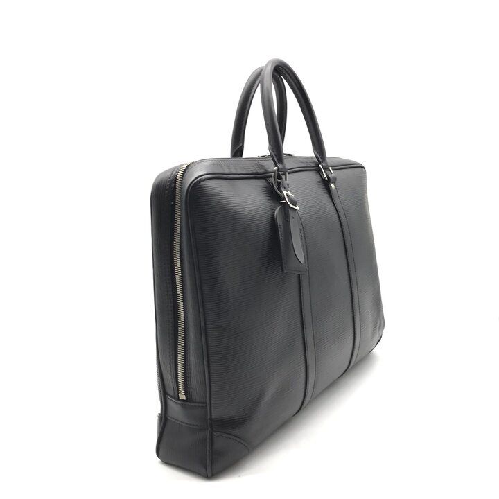 Louis Vuitton Epi Porto Document Business Hand Bag Black — view 2