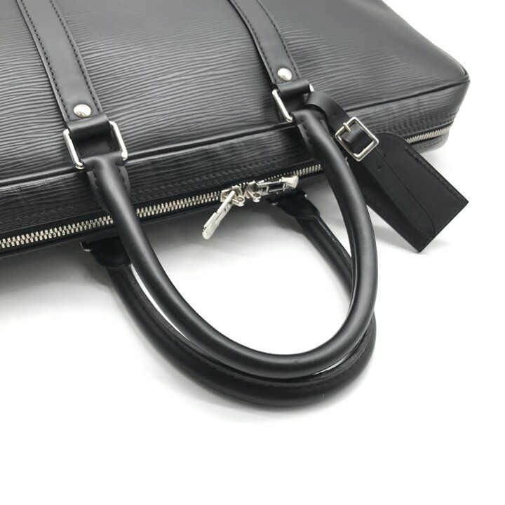 Louis Vuitton Epi Porto Document Business Hand Bag Black — view 7