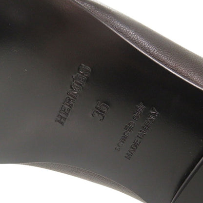 Hermes Ballet Shoes Liz Nappa Leather Black 35 — view 8