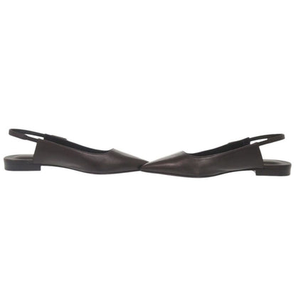 Hermes Lovely Kelly Buckle Nappa Leather Black Flat Shoes Pumps 37 — view 6