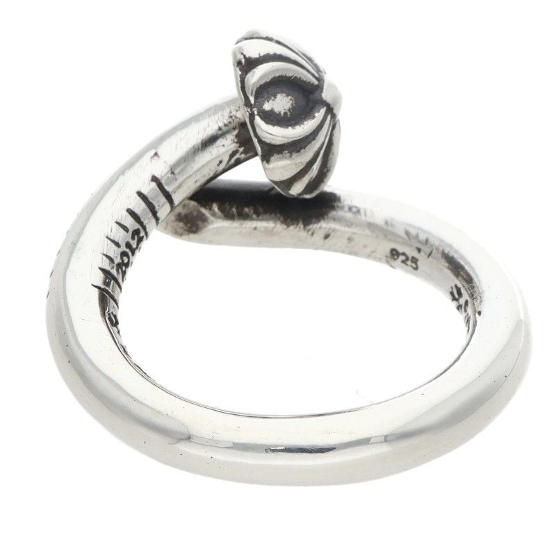 Chrome Hearts Nail Crsball Cross Ball Silver Ring — view 2