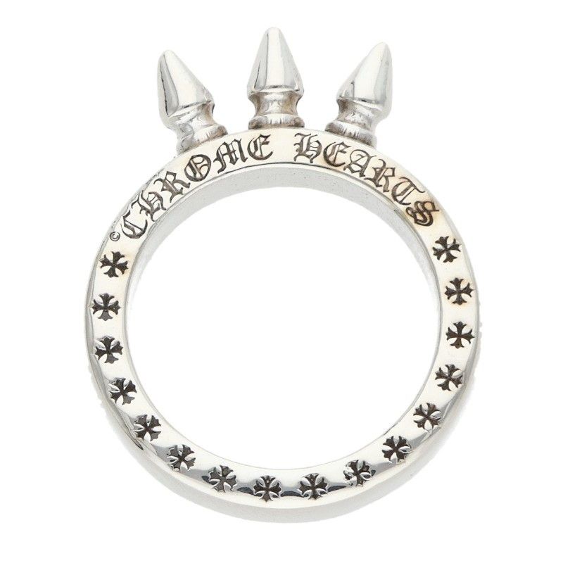 Chrome Hearts Bby Bll Baby Bell Spikes Silver Ring — view 3
