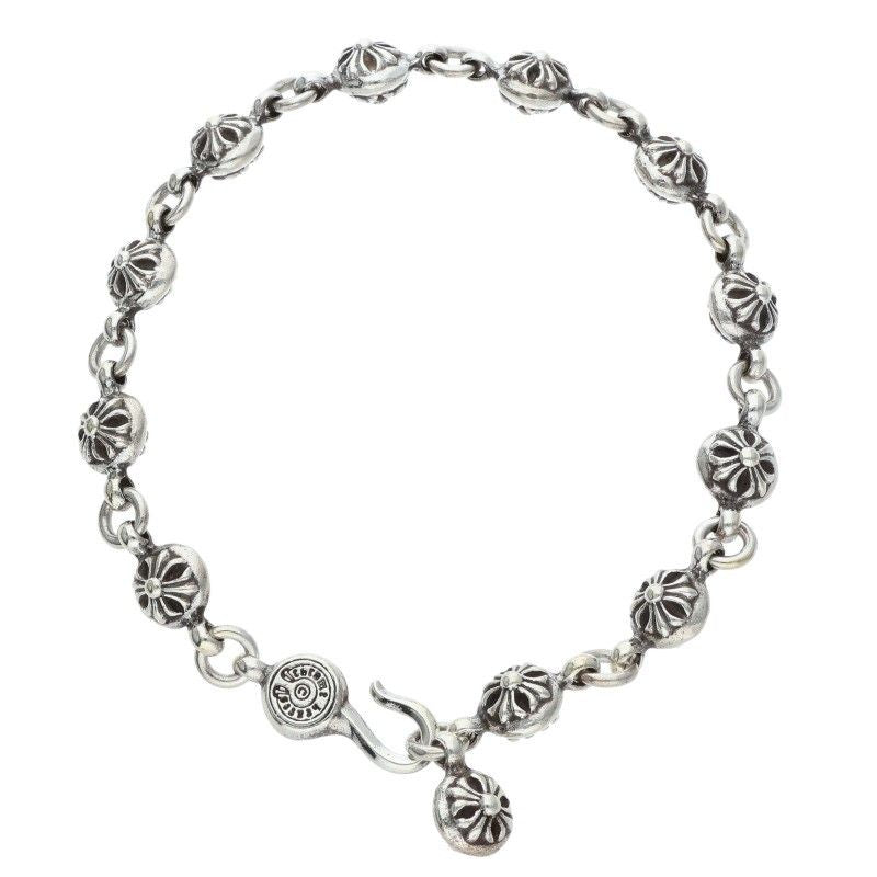 Chrome Hearts No1 Ball 1 Cross Silver Bracelet — view 2