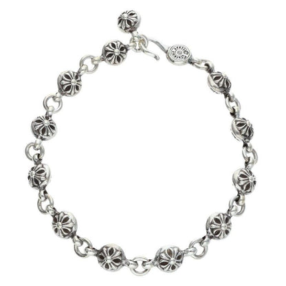 Chrome Hearts No1 Ball 1 Cross Silver Bracelet