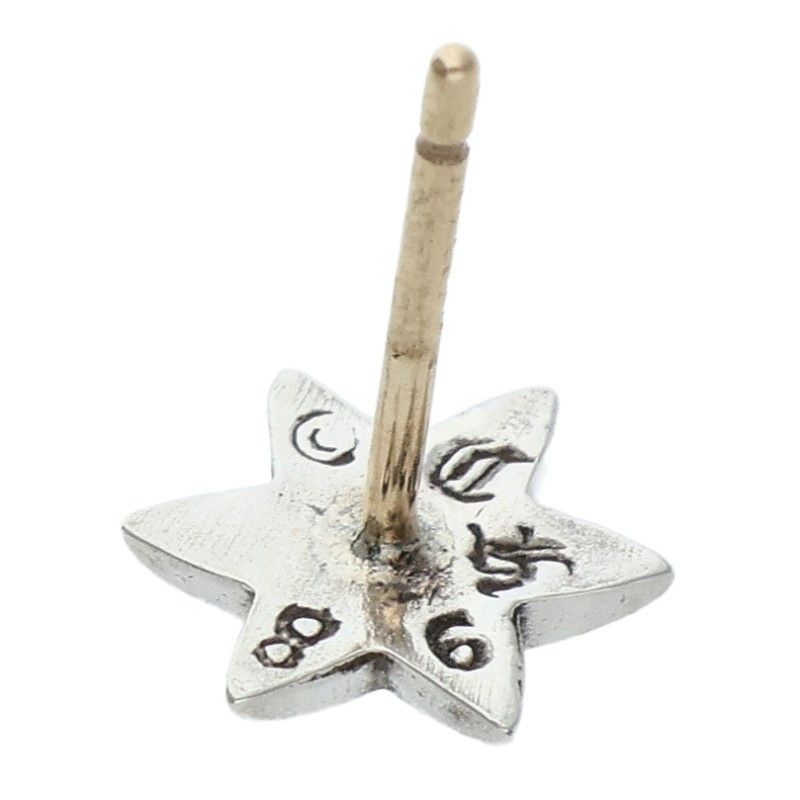 Chrome Hearts CO Star Stud Silver Earrings — view 3
