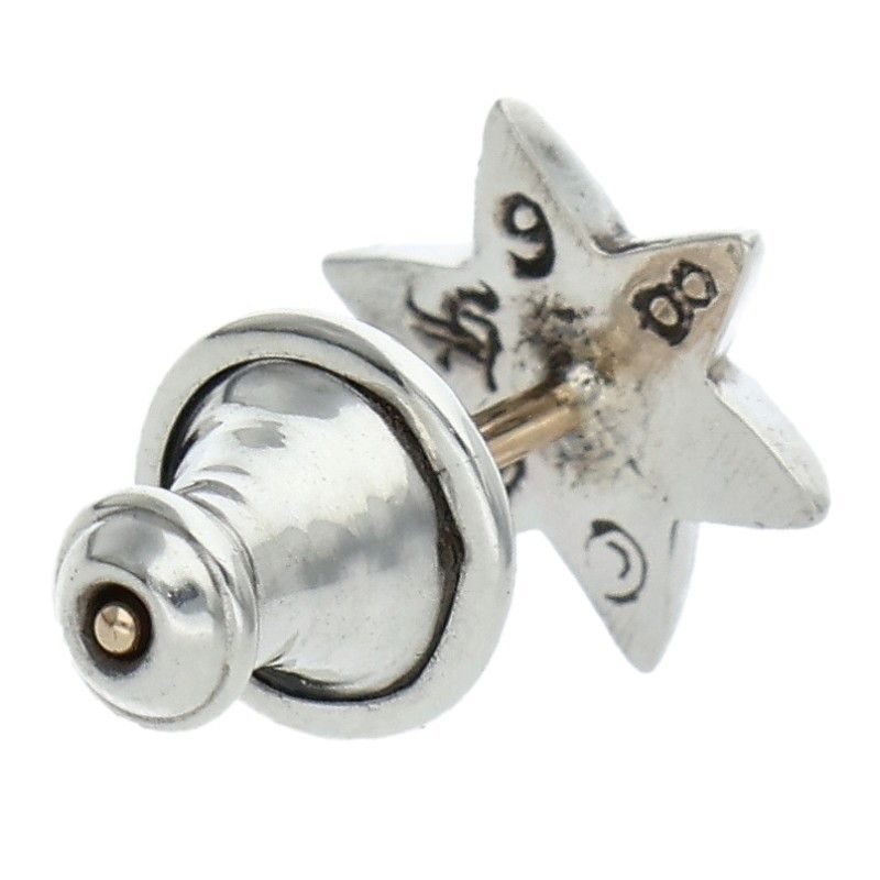 Chrome Hearts CO Star Stud Silver Earrings — view 2