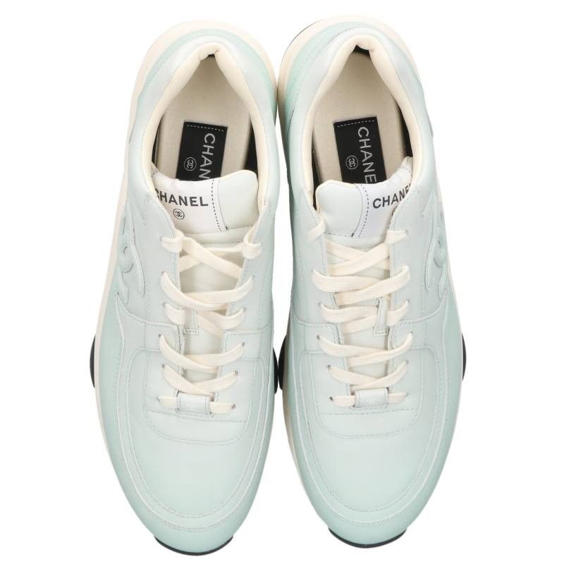 Chanel 24K Print Calfskin CC Logo Gradient Sneakers — view 4