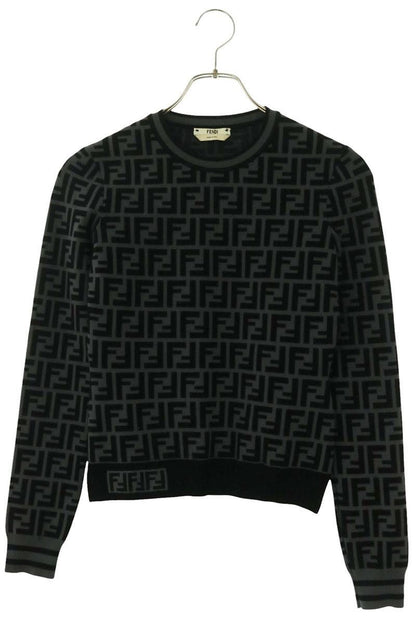Fendi FF Logo All Over Pattern Knit Top 36 Sweater