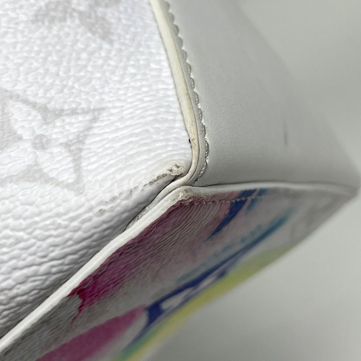 Louis Vuitton Weekend Tote Bag GM Monogram Water Color Multicolor White — view 3