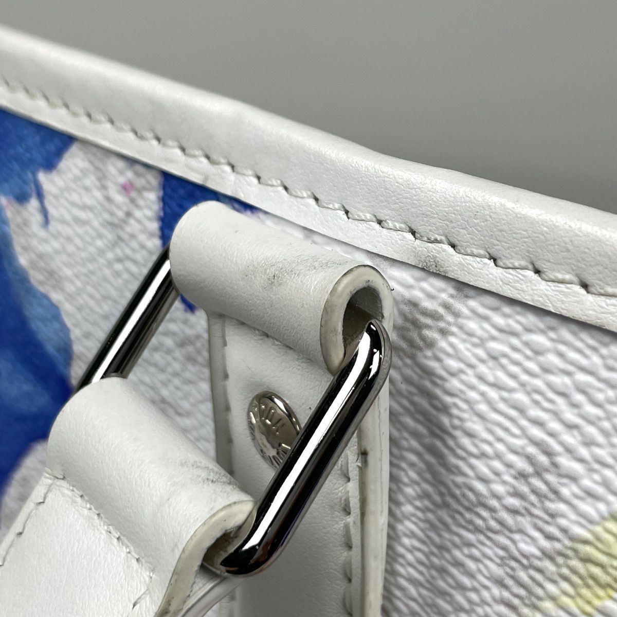 Louis Vuitton Weekend Tote Bag GM Monogram Water Color Multicolor White — view 5