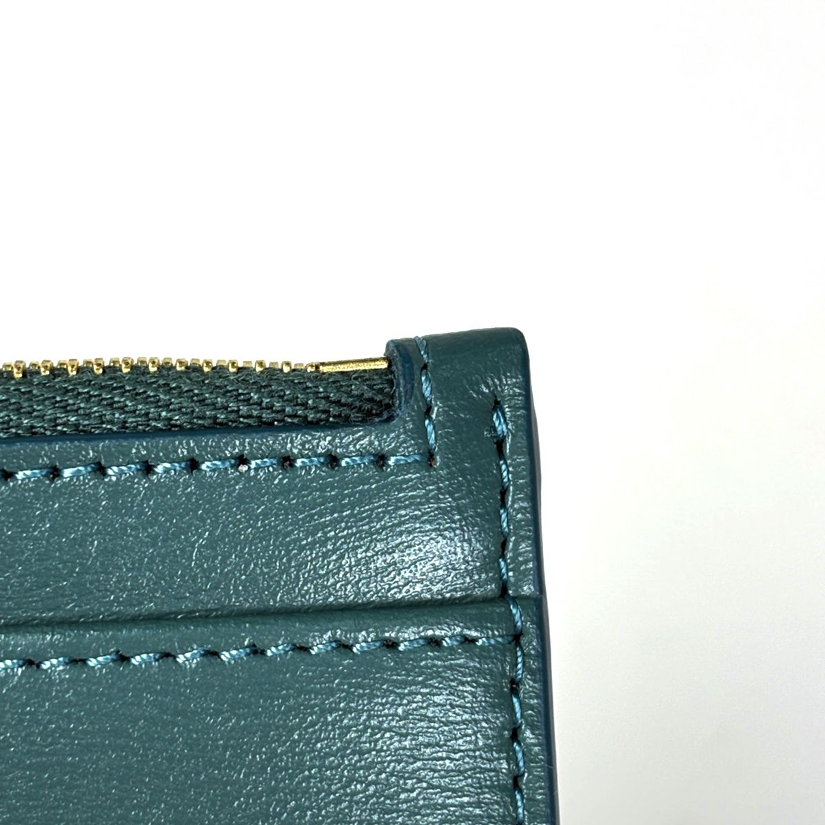Celine Zip Card Holder Leather Green — view 4