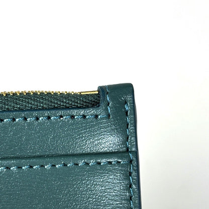 Celine Zip Card Holder Leather Green — view 4