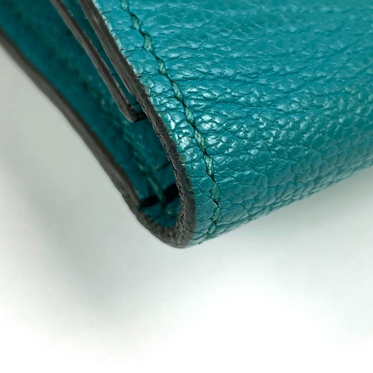Hermes Bearn Soufflet Wallet Chevre Malachite — view 3