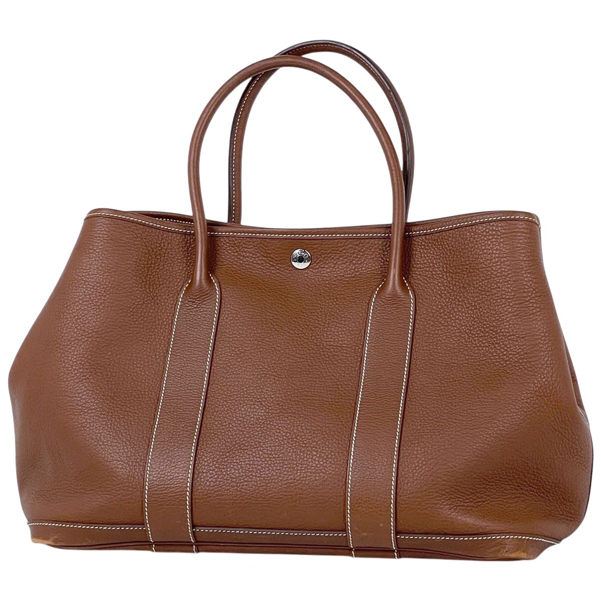 Hermes Garden Party PM Tote Bag Negonda Brown Dando