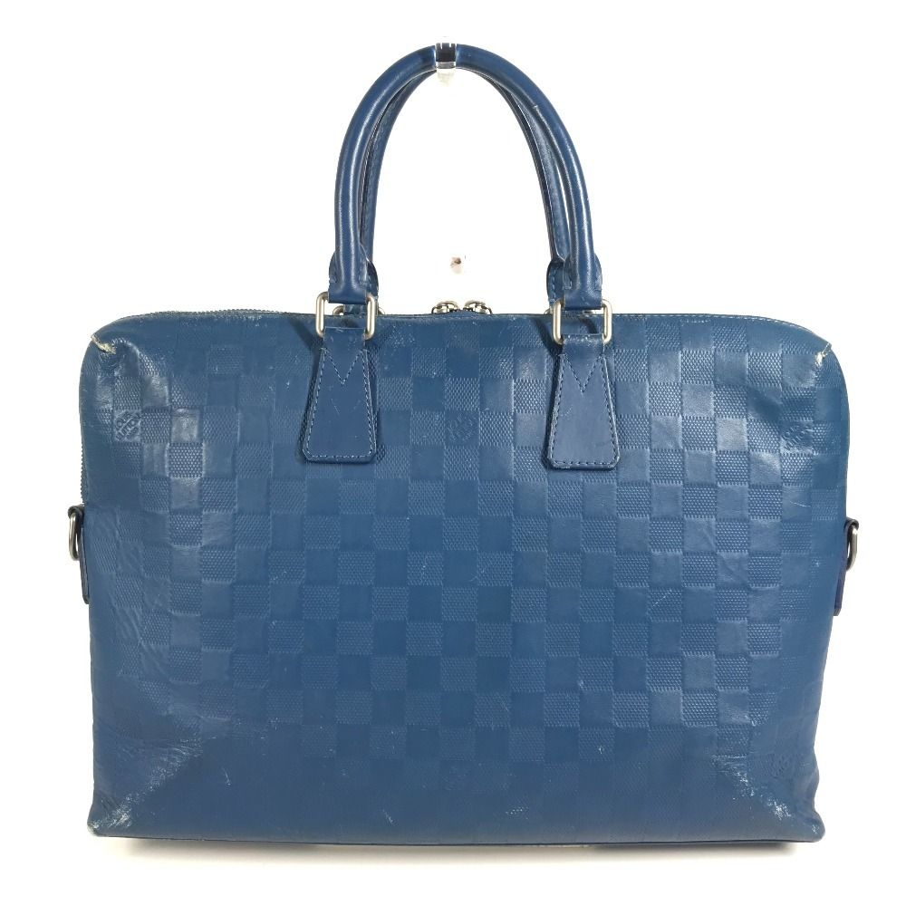 Louis Vuitton Business Bag Porte Documents Jour PDJ Damier Infini Leather Blue