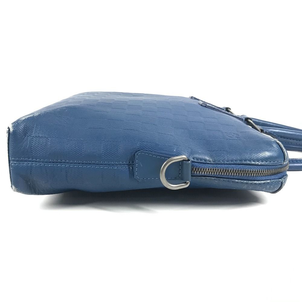 Louis Vuitton Business Bag Porte Documents Jour PDJ Damier Infini Leather Blue — view 3