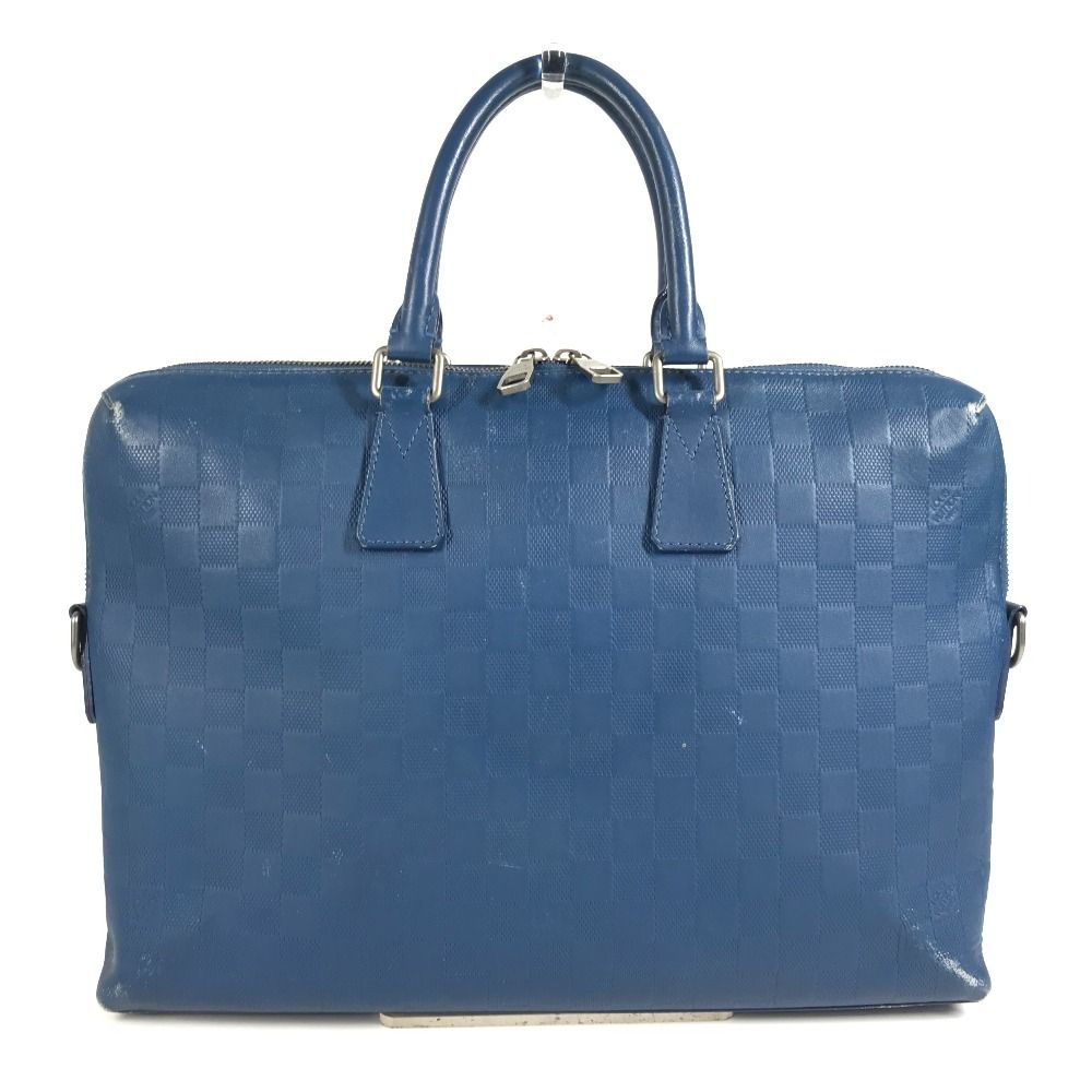 Louis Vuitton Business Bag Porte Documents Jour PDJ Damier Infini Leather Blue — view 2