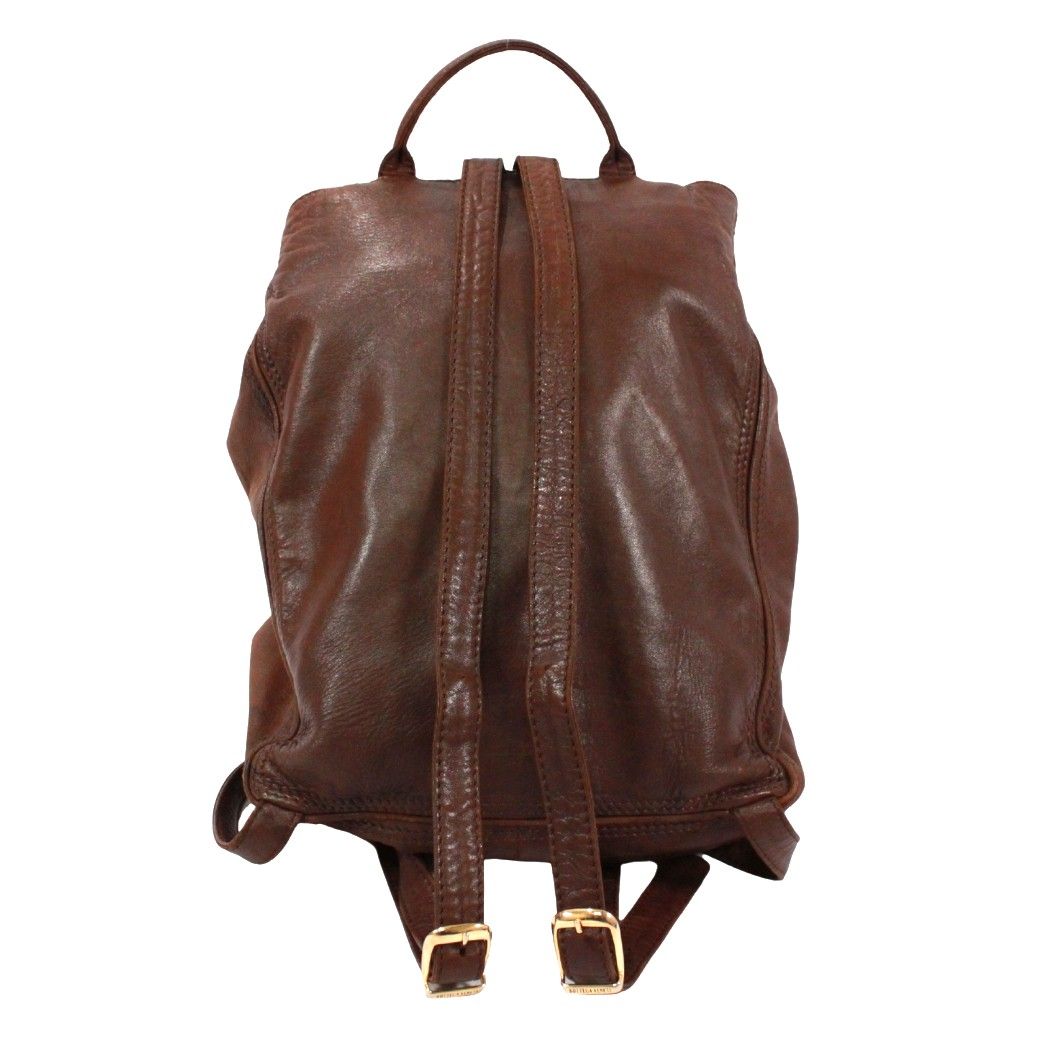Bottega Veneta Intrecciato Backpack Leather Brown Gold — view 3