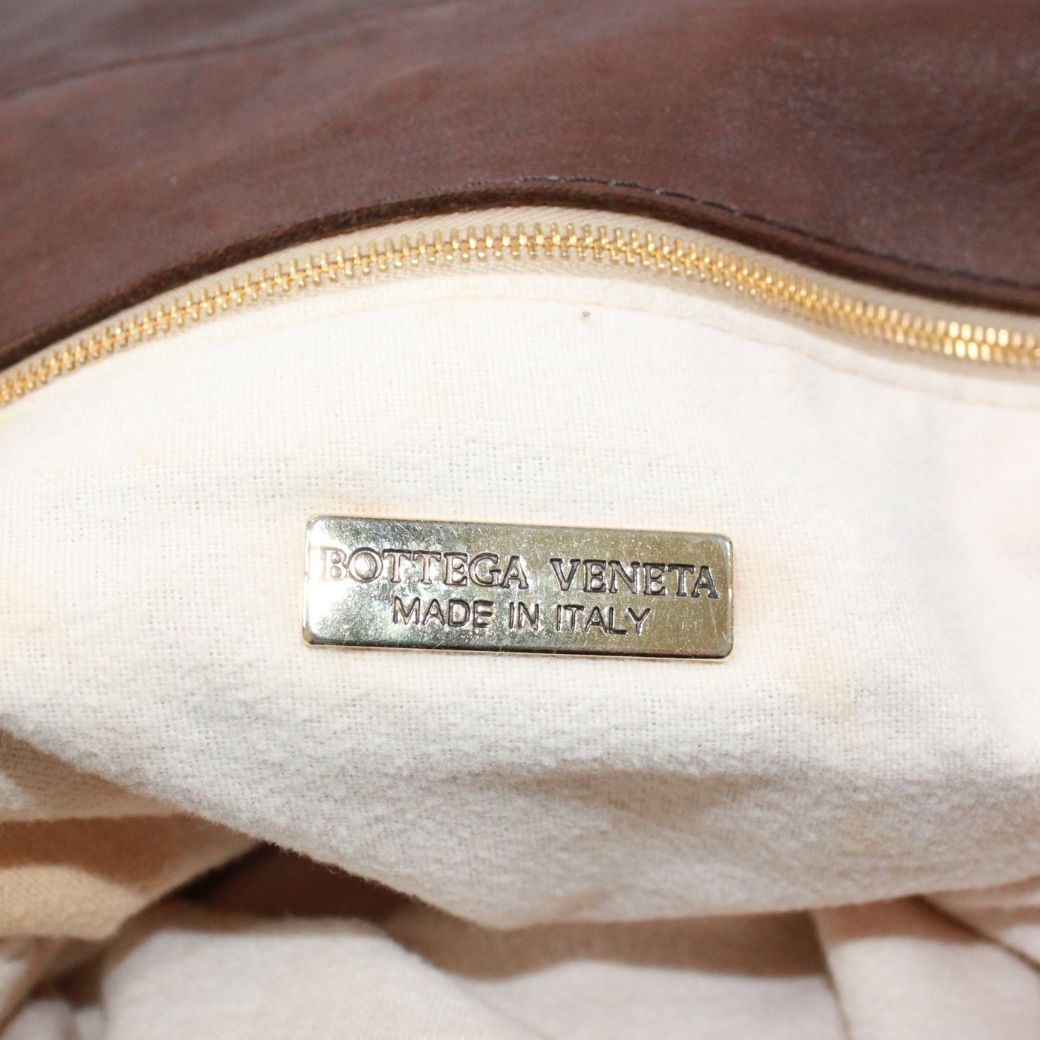 Bottega Veneta Intrecciato Backpack Leather Brown Gold — view 7
