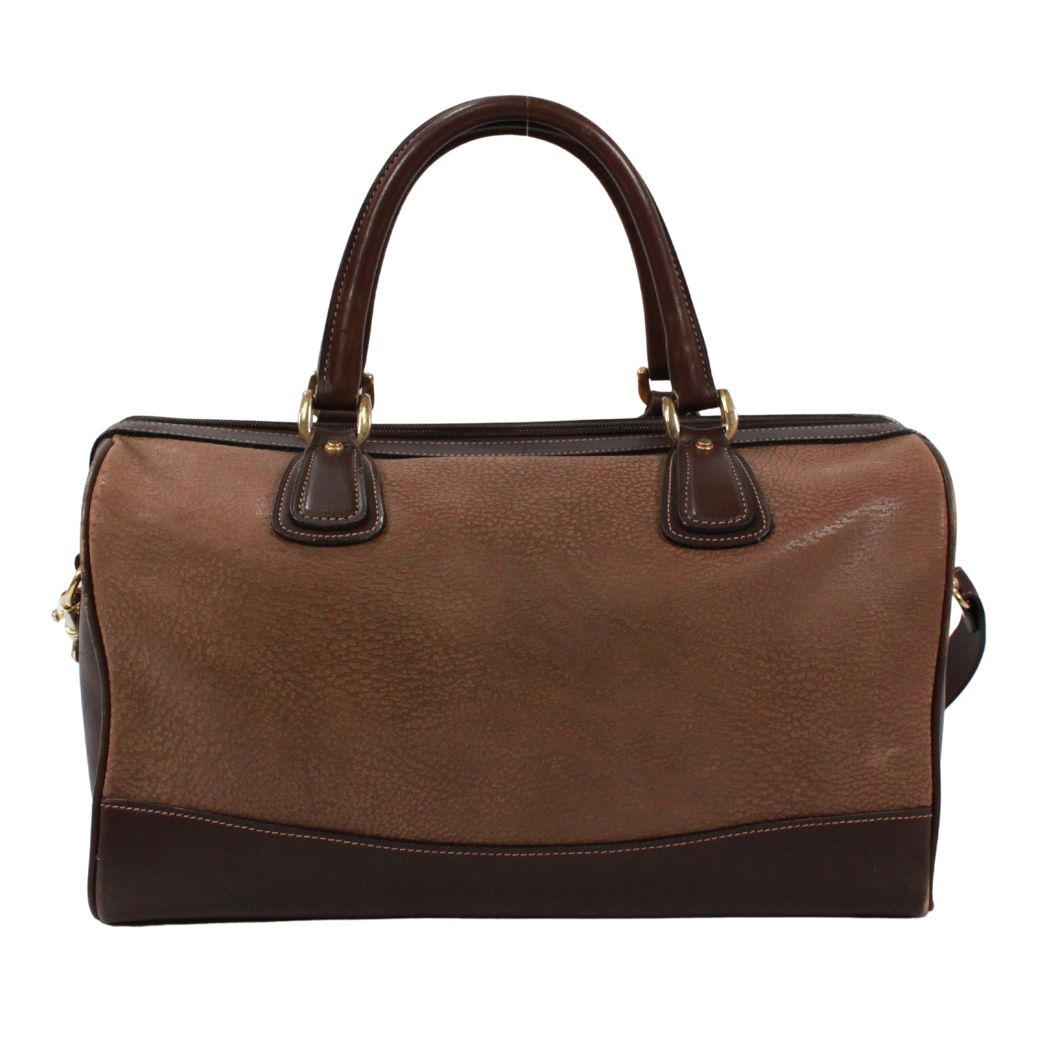 Gucci Leather Brown Boston Bag Gold — view 3