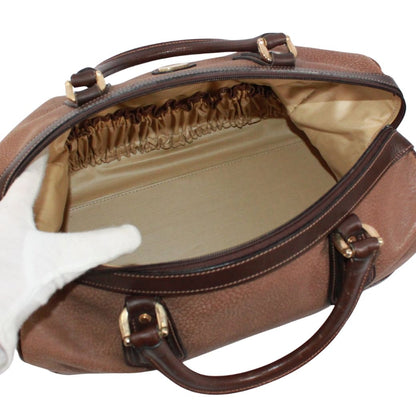 Gucci Leather Brown Boston Bag Gold — view 8