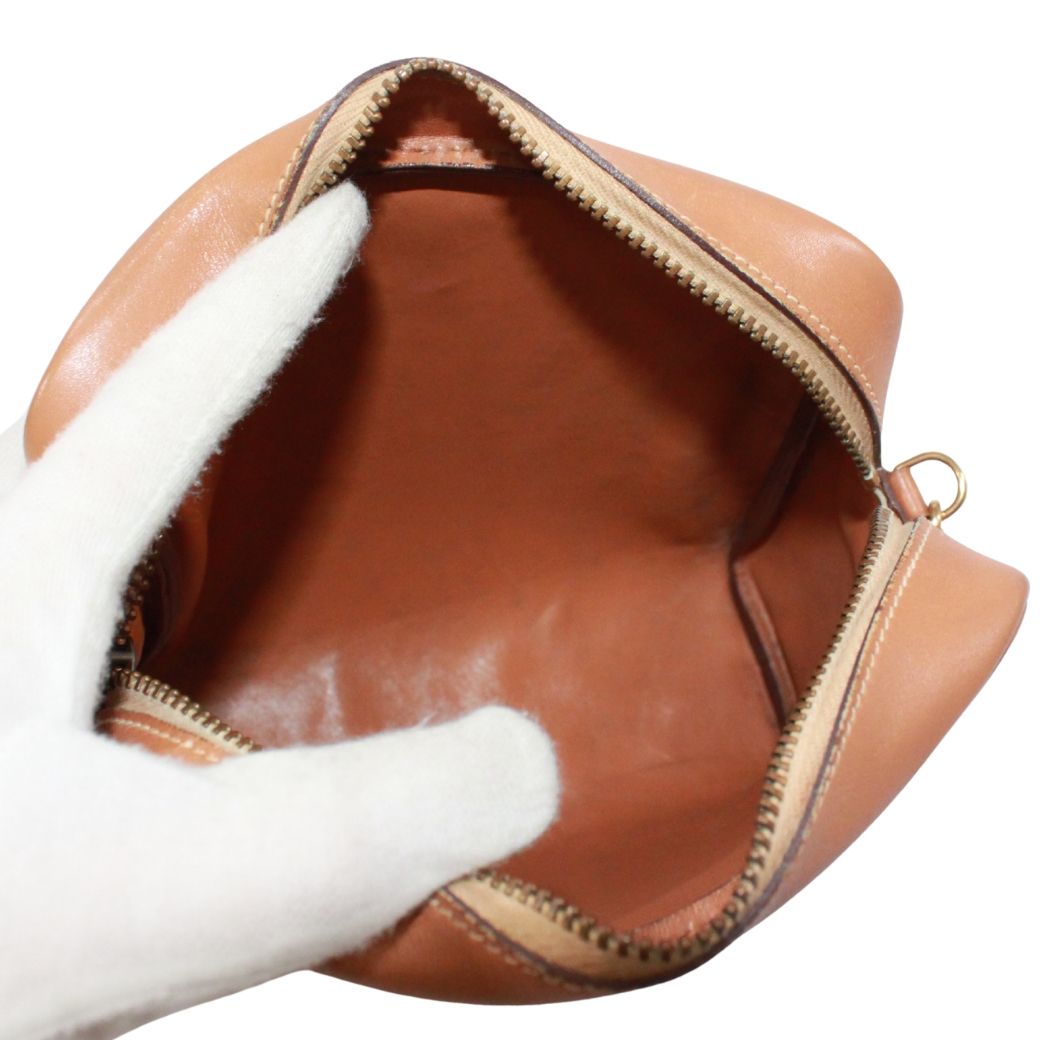 Hermes Jockey Mini Vache Hunter Brown Shoulder Bag Gold — view 7