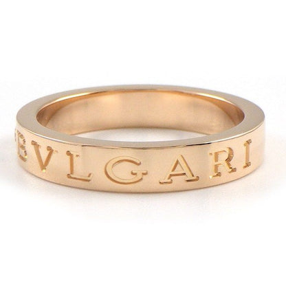 Bvlgari Ring B.Zero1 Essential Band Logo Double Point Diamond 18K Pink Gold — view 2