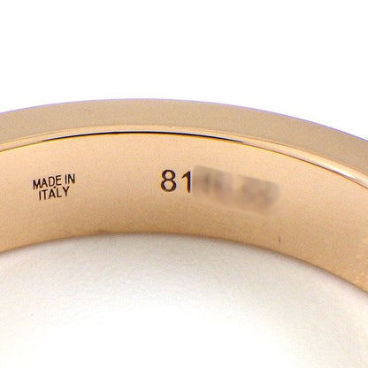 Bvlgari Ring B.Zero1 Essential Band Logo Double Point Diamond 18K Pink Gold — view 4