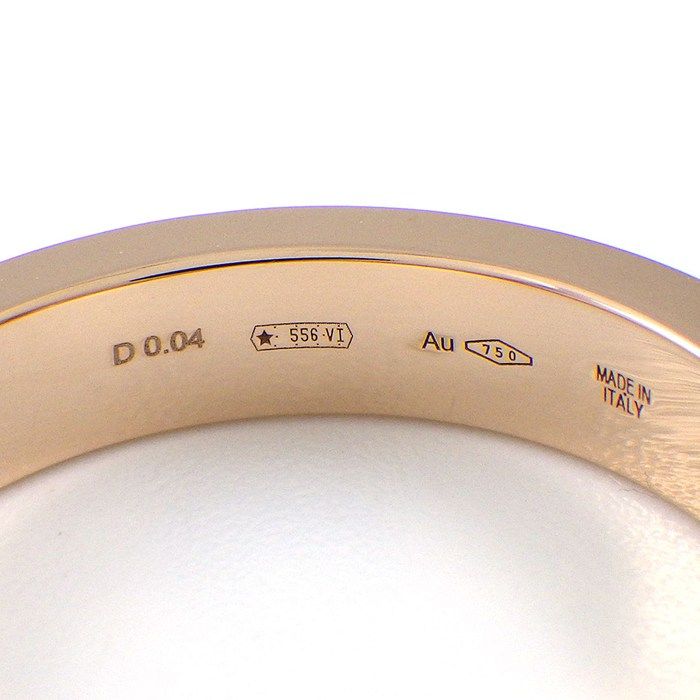 Bvlgari Ring B.Zero1 Essential Band Logo Double Point Diamond 18K Pink Gold — view 3