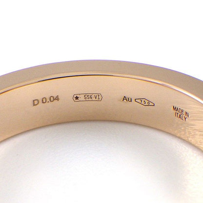 Bvlgari Ring B.Zero1 Essential Band Logo Double Point Diamond 18K Pink Gold — view 3