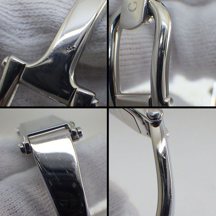 Gucci Watch Bracelet Horsebit Rectangular Sunray Gray Dial SS Quartz Analog — view 7