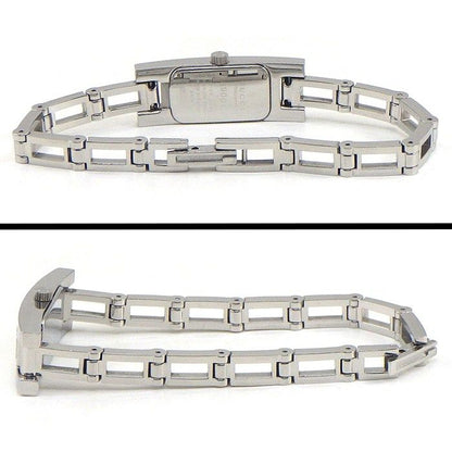Gucci Watch Bangle Rectangular Silver Guilloche Dial SS Quartz Analog — view 3