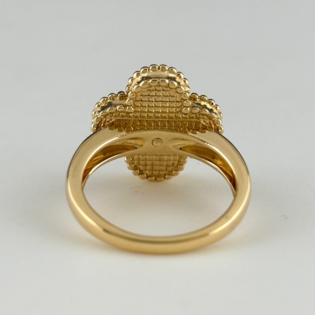 Van Cleef & Arpels Vintage Alhambra Ring Yellow Gold Diamond Tiger Zooeye — view 5
