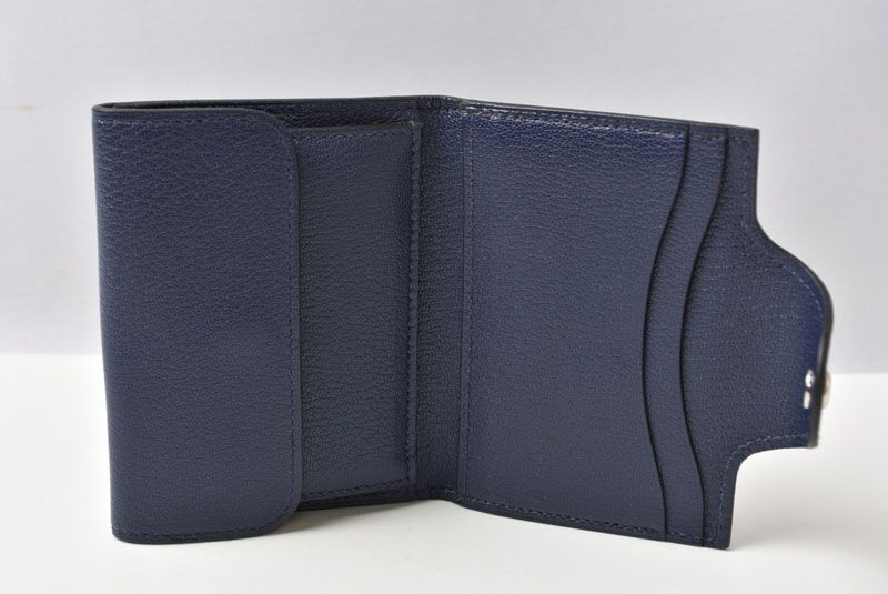 Hermes Card Case Coin Mini Wallet Illiade Compact Blue — view 8