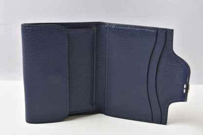 Hermes Card Case Coin Mini Wallet Illiade Compact Blue — view 8