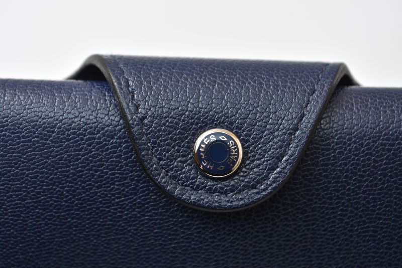 Hermes Card Case Coin Mini Wallet Illiade Compact Blue — view 3